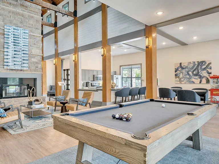 Resident lounge with billiards table