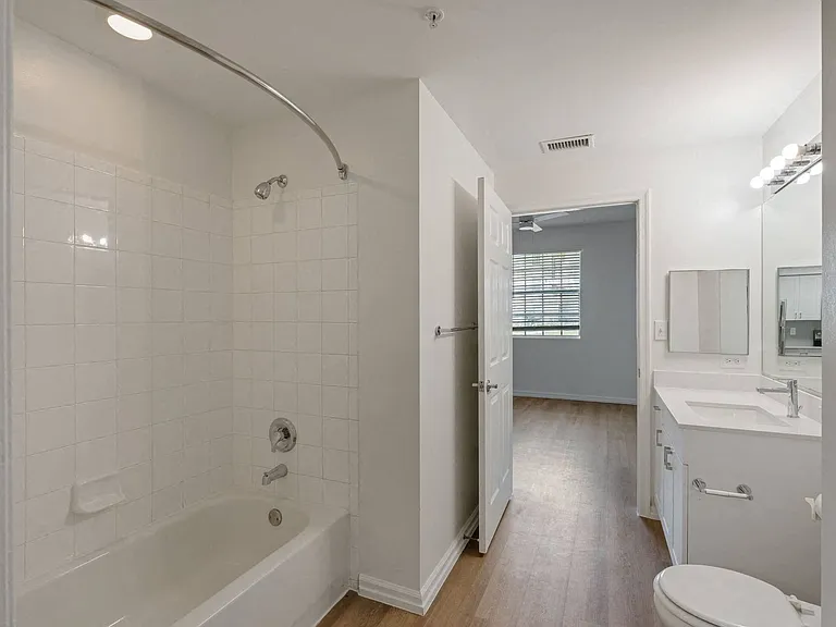 Garden soaking tubs and plentiful storage in bathrooms
