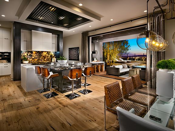 Gourmet kitchen leads to the luxury outdoor living space