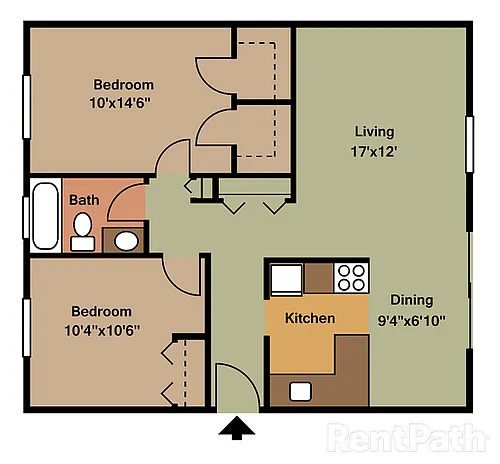 Floor plan 201 - 2 Br. Camelot