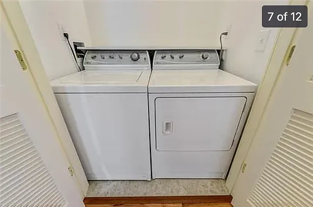 Laundry room with washer and dryer