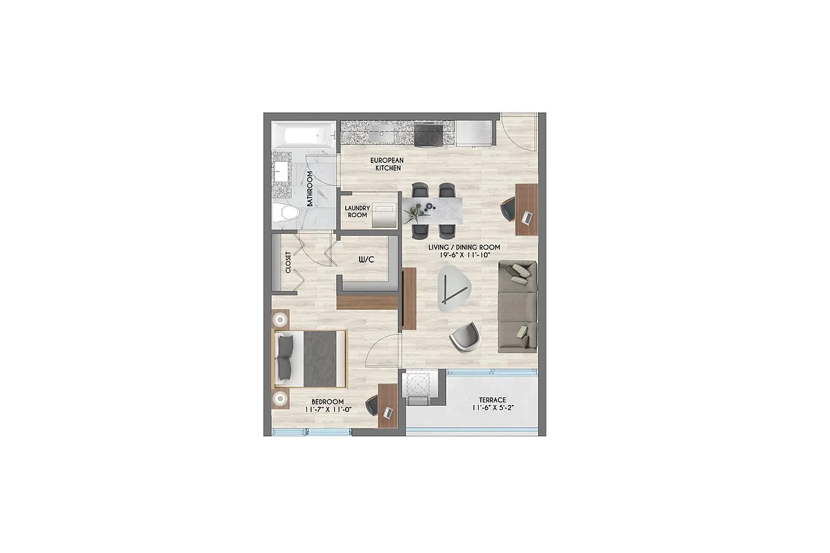 Floor plan 1B1B