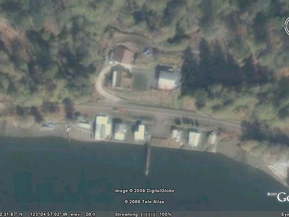 Satellite view of property.