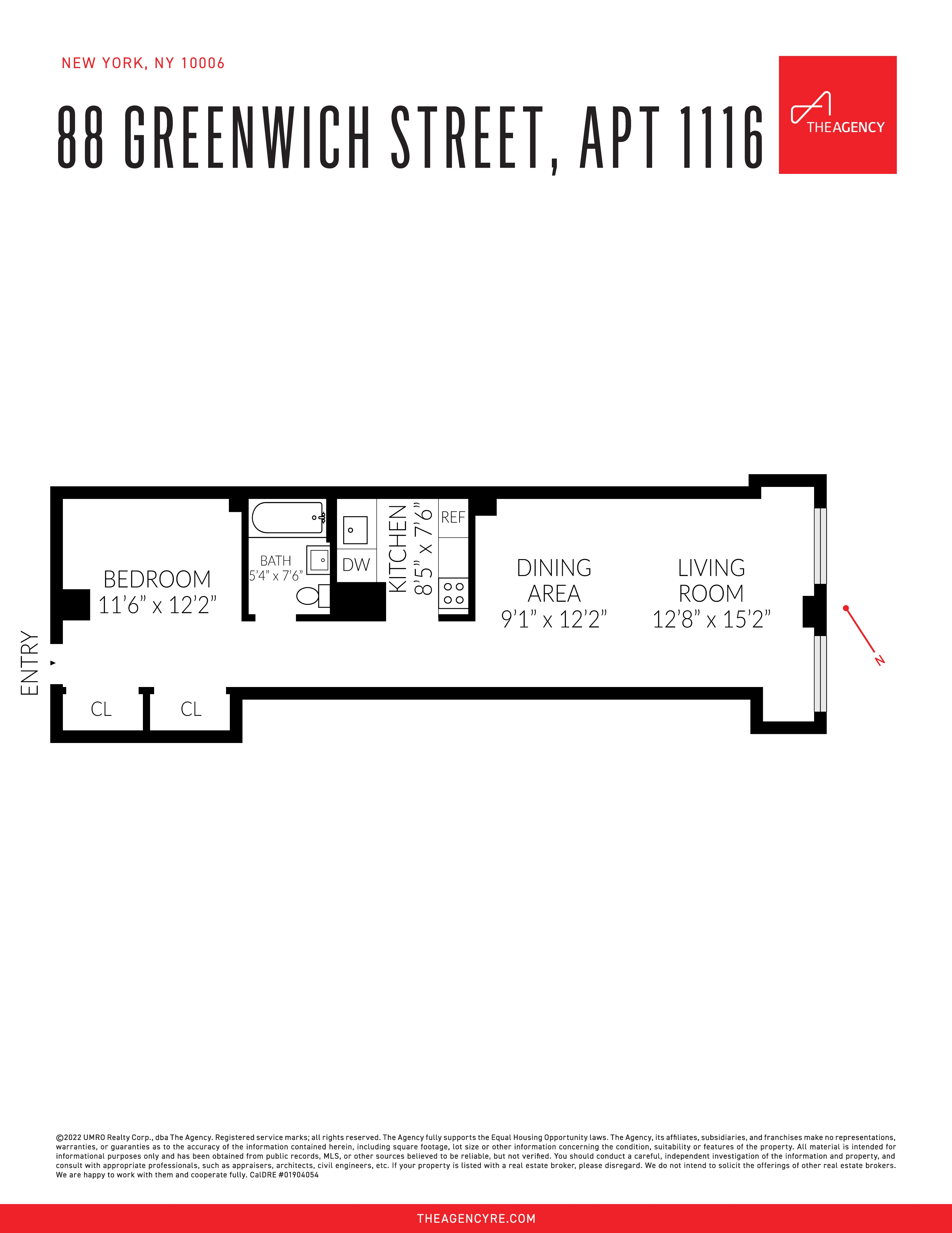 【.st】 88 Greenwich Street #1116 in Financial District, Manhattan
