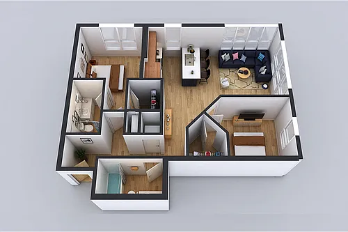 Floor plan C2 2 Bedroom