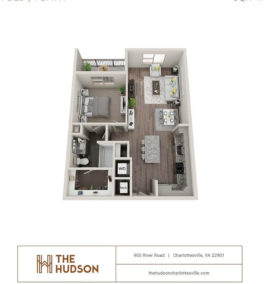1 bed, 1.0 bath, 804 sqft, $1,680 — Photo 1