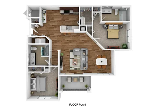 Floor plan Hickory - Renovated