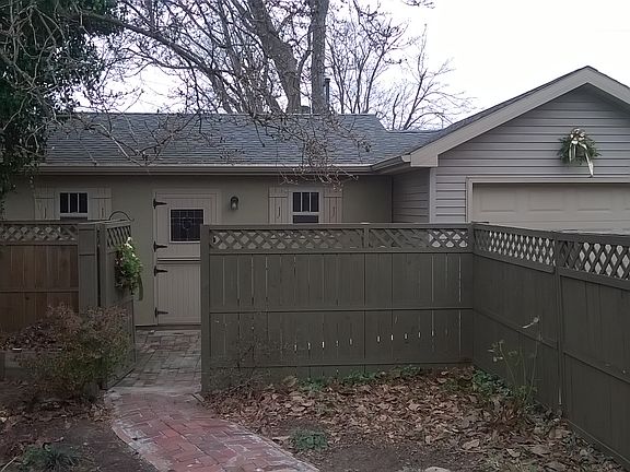 Brick walk to 3 car garage