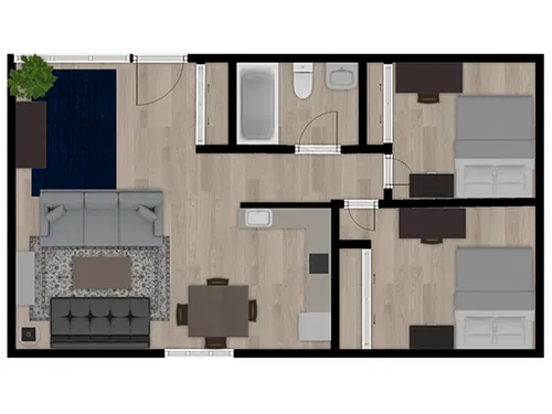 Floor plan Canterbury 2 Bedroom