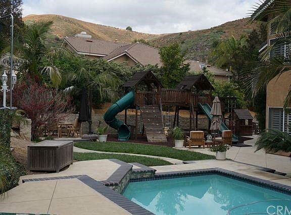 Pool view with Playground area