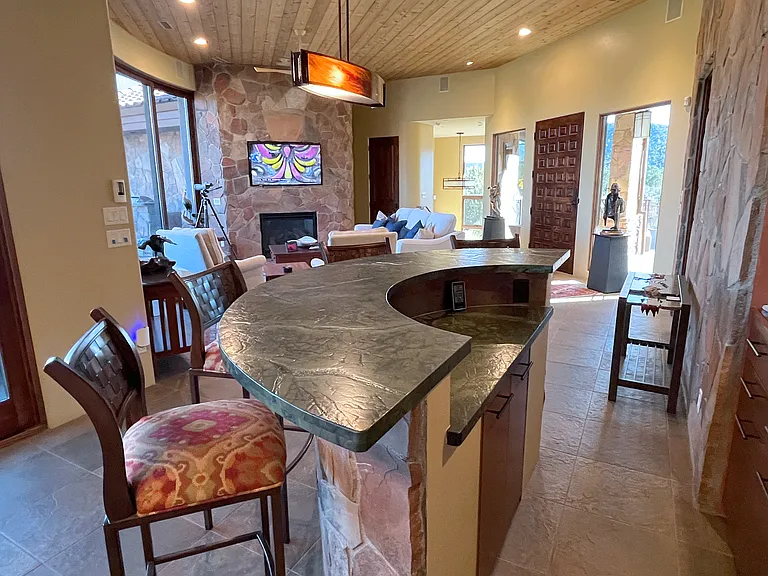 Bar, Living Room, and Foyer