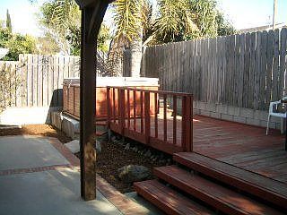 Private Backyard  and a deck