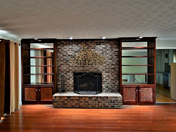 Wood burning fireplace