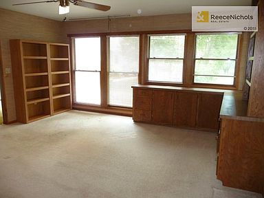 Family room has built-ins, nice light and is open to study.