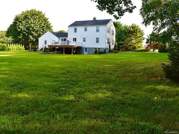 Large level lawn in backyard