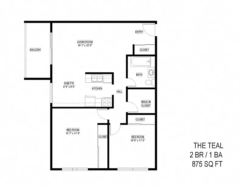Floor plan The Teal