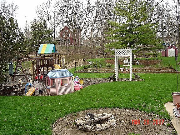 Large play area in backyard!