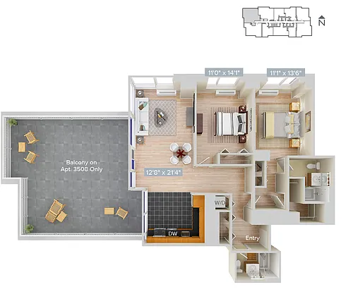 Floor plan Furnished-f-B12-1243