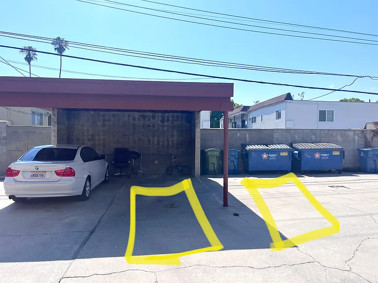 two parking spaces provided for unit 4