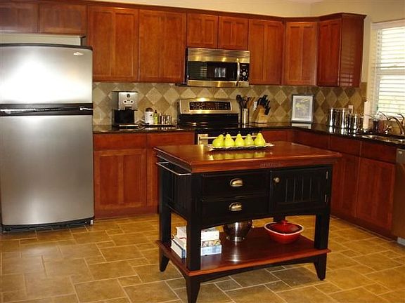 Kitchen with stainless steel appliances!