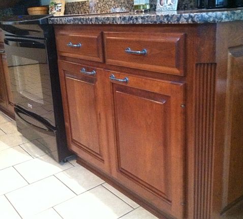 Beautiful hard wood cabinets