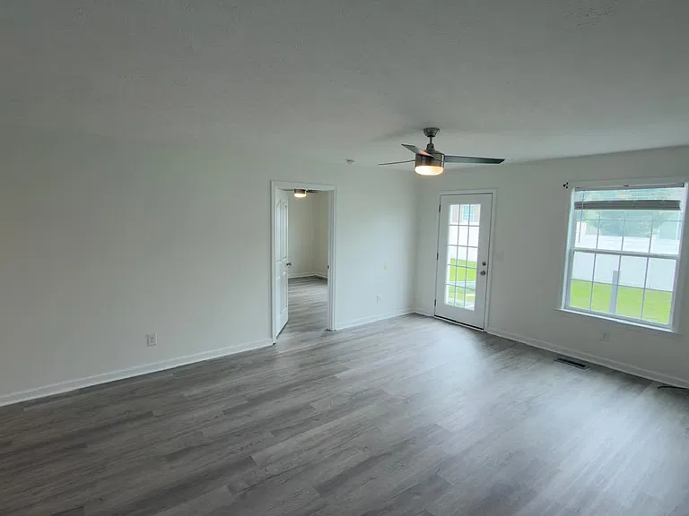 Livingroom, new ceiling fan.