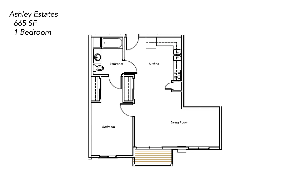 Floor plan One Bedroom