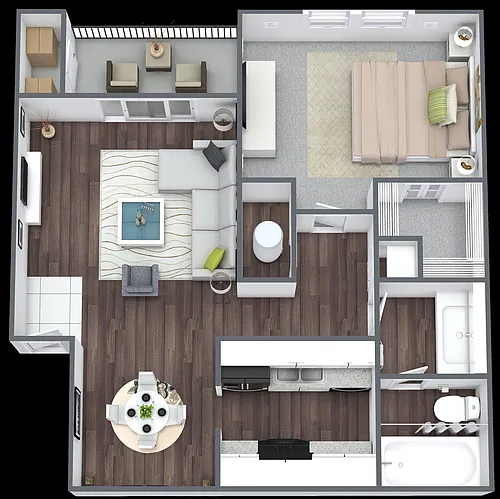 Floor plan 1 Bedroom 1 Bathroom