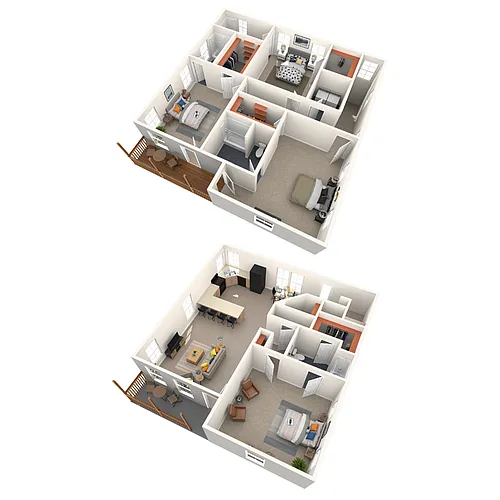 Floor plan 4BR/4.5BA Renovated