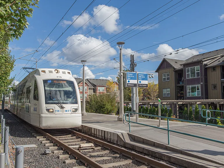 Platform 14 is conveniently located in the center of Orenco Station. Get around easily with the MAX station steps away from home