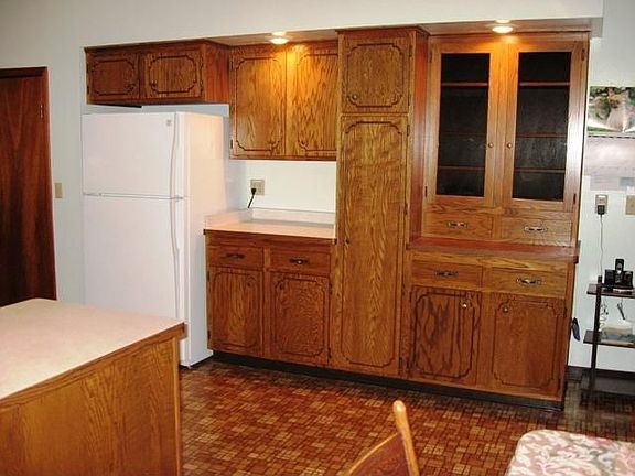 Kitchen hutch and panty with roll-out shelves