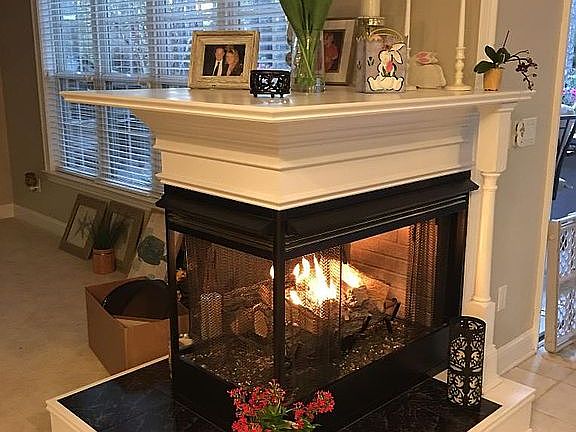 3 sided Propane Fireplace
