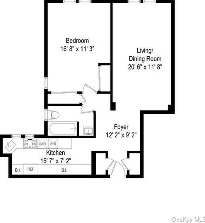 1 Bed 1 Bath Property, New York • 800 Sq Ft