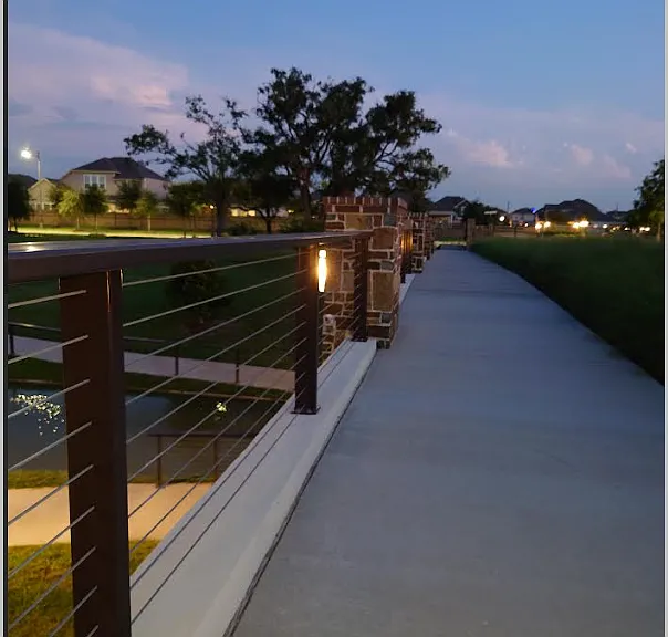 Walkway at night