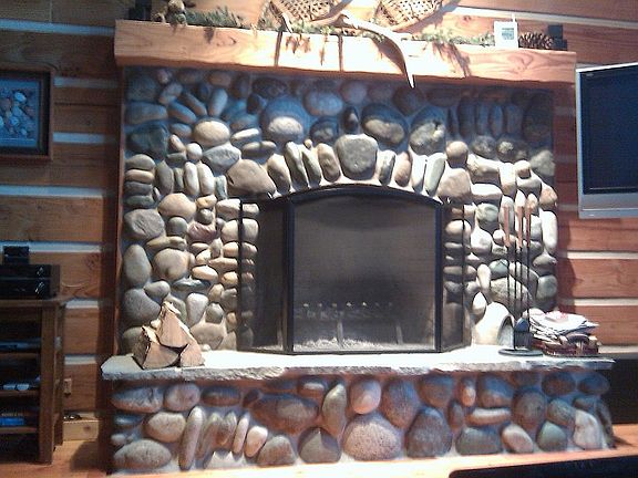 Real Masonry Fireplace  