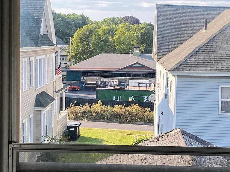 The back patio overlooks Coleman's stage. Music can be heard on summer nights!