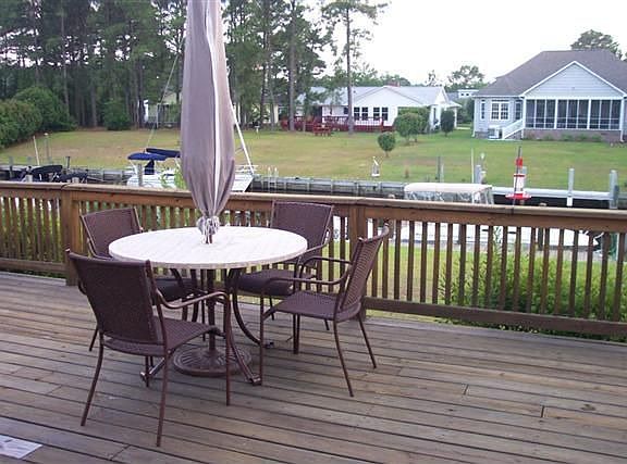 Large deck off kitchen and Carolina Room
