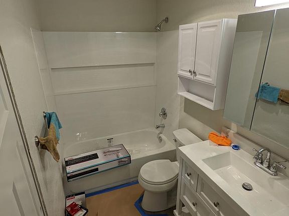 Entirely new bathroom including tub.