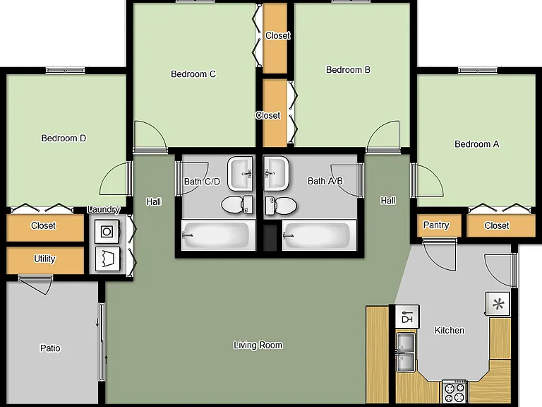 South Rock Apartments (Student Housing by the Bed) — Photo 4