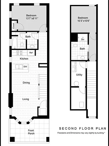 Floor plan 2-Bed TH_875