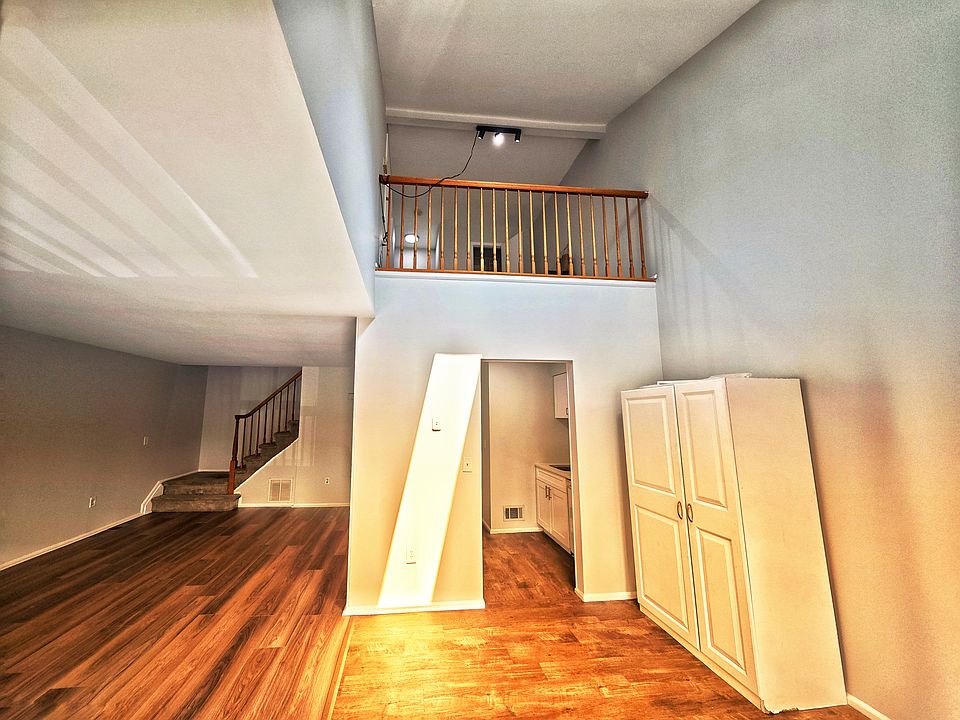 Formal dining room with a skylight window