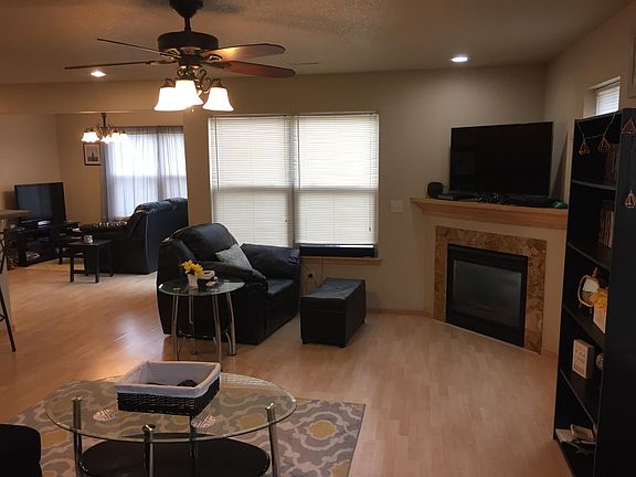 Living room with fireplace