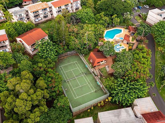 Aerial view of amenities