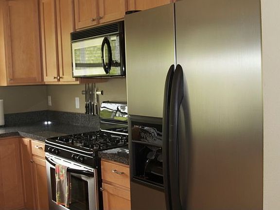Stainless steel appliances.