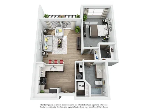 Floor plan 1 Bed G