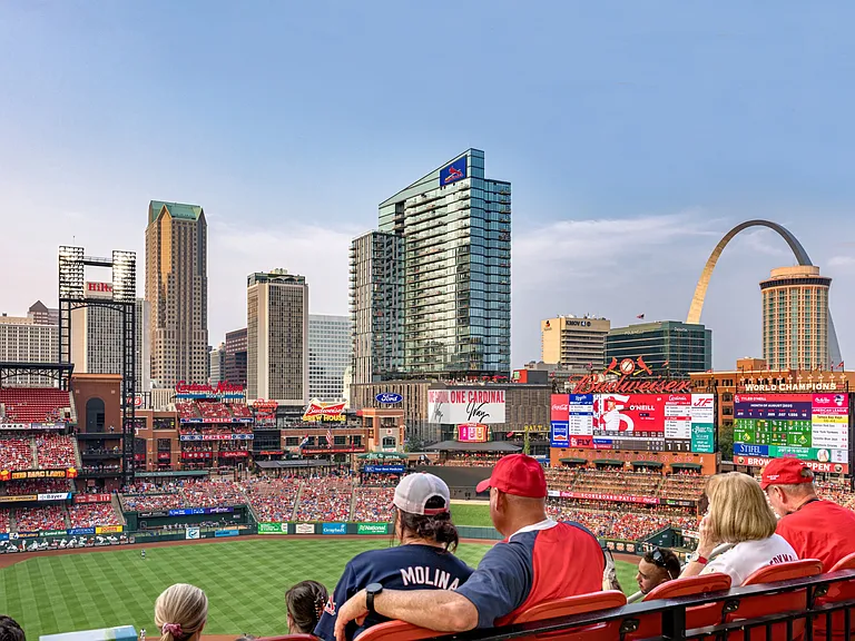 View of One Cardinal Way from Busch Stadium