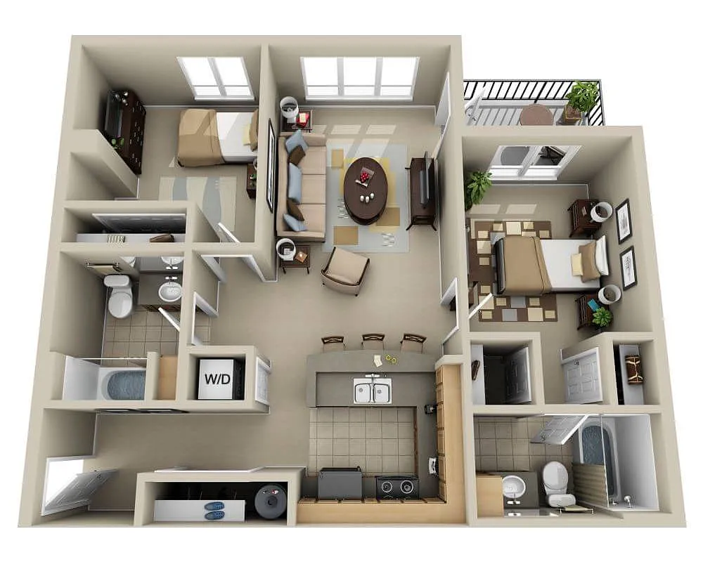 Floor plan Plan B2A