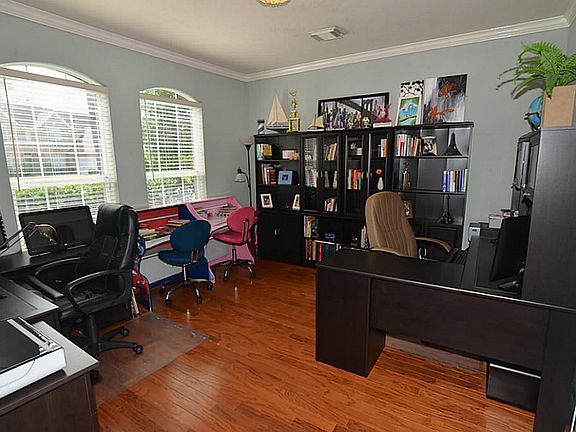 Private Study w/French Doors, Hardwood Flooring