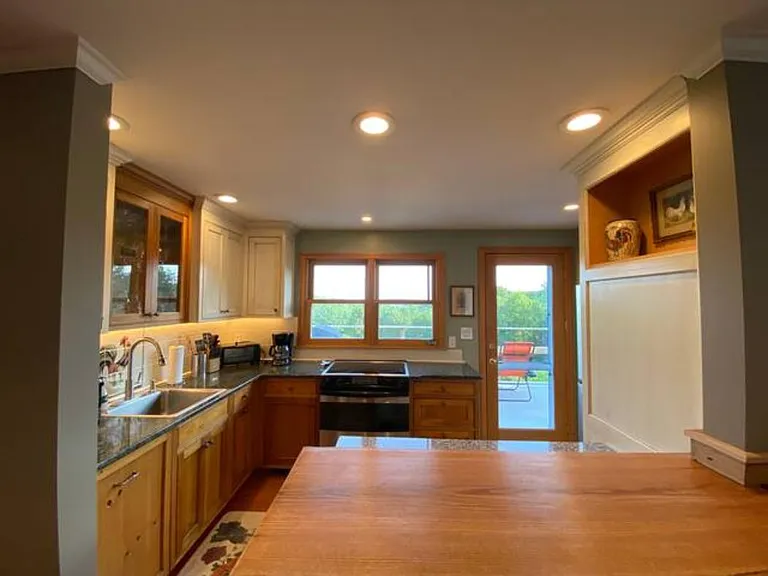 Access to deck from kitchen
