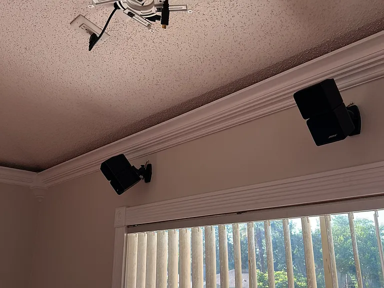 Projector Ceiling Mount and Speakers